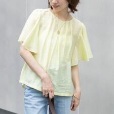 BECシリーズ】ウォッシャブルリネン混袖フリルブラウス | ノーリーズ 
