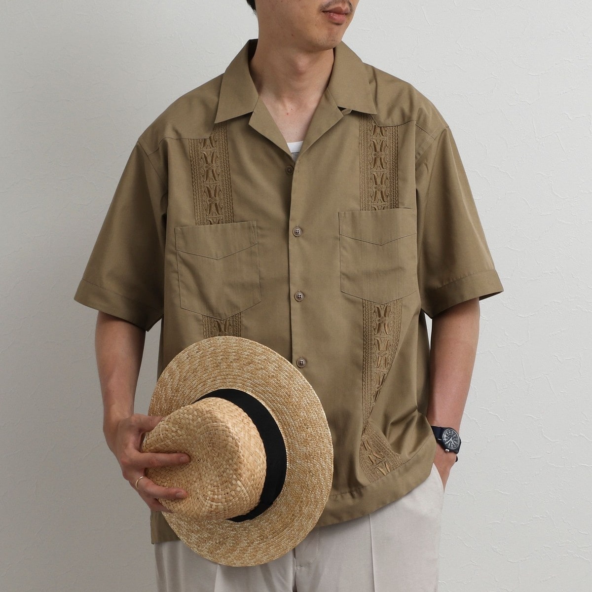 クジラ刺繍 キューバシャツ 26SS | ノーリーズ グッドマン(NOLLEY'S クジラ刺繍 キューバシャツ 26SS | ノーリーズ グッドマン(NOLLEY'S