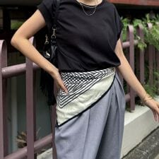 【AENEIS/エイネス】MINIMAL ILLUSION SILK SCARF & SHAWL