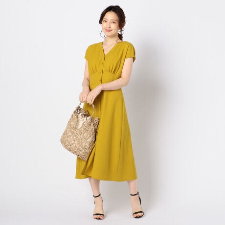 麻調ツイルｓｙ前釦ワンピース ノーリーズ Nolley S 0 0035 3 07 001 ファッション通販 マルイウェブチャネル