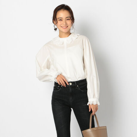 レースカラースタンドネックブラウス ノーリーズ Nolley S 0 0037 5 01 002 ファッション通販 マルイウェブチャネル