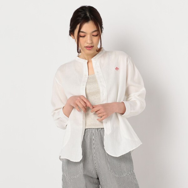 DANTON／ダントン】 LINEN バンドカラーシャツ ＃JD