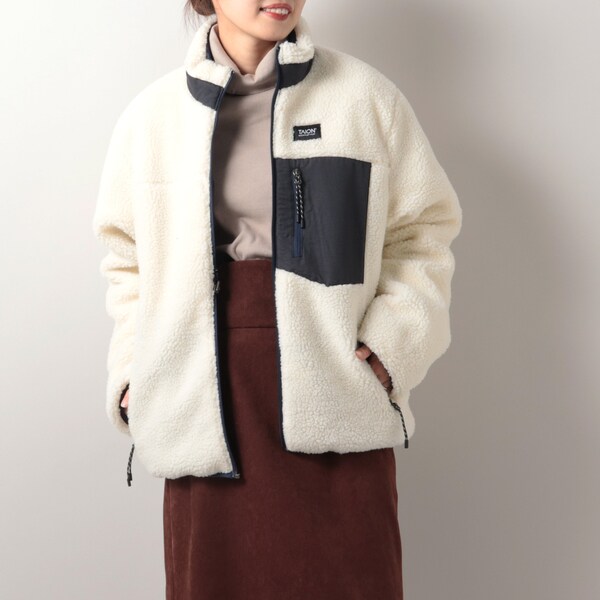 WEB限定】【TAION／タイオン】ボア×ダウン リバーシブル