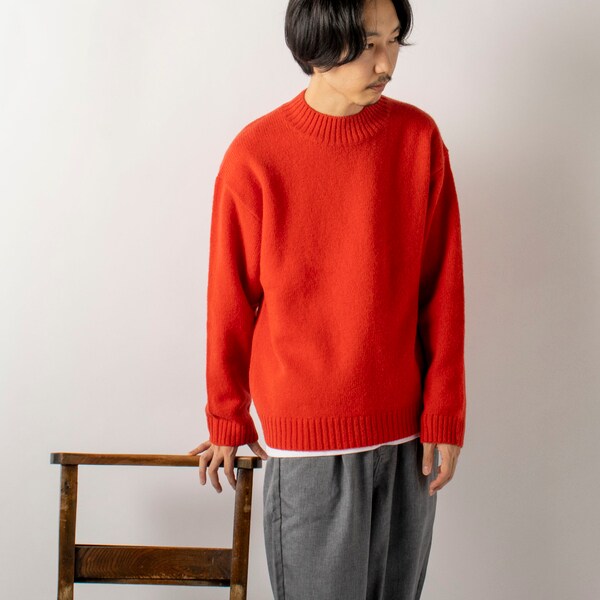希少 ラルフローレン モックネック ミックス ニット コットン セーター 美品 M 墨黒 ミックスカラー POLO RALPH LAUREN 正規品 ポロ