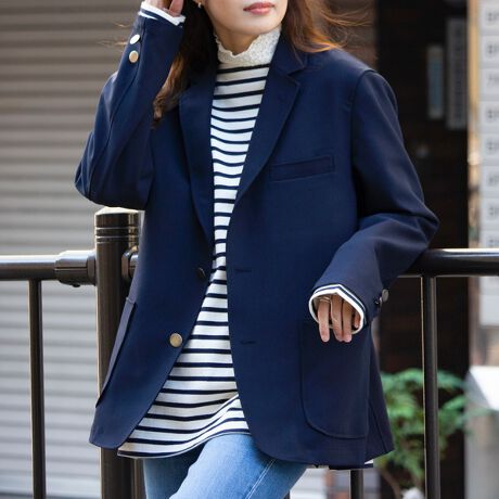 GLOSTER/グロスター】NAVY BLAZER ネイビーブレザー 紺ブレ 金ボタン 