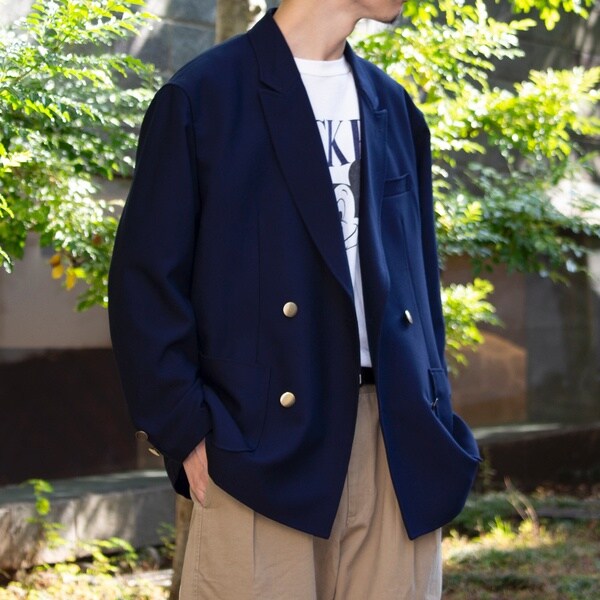 GLOSTER/グロスター】NAVY BLAZER ネイビーブレザー 紺ブレ 金ボタン