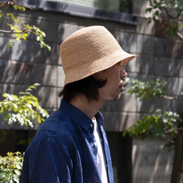 GLOSTER/グロスター】RAFFIA BUCKET HAT ラフィア バケットハット
