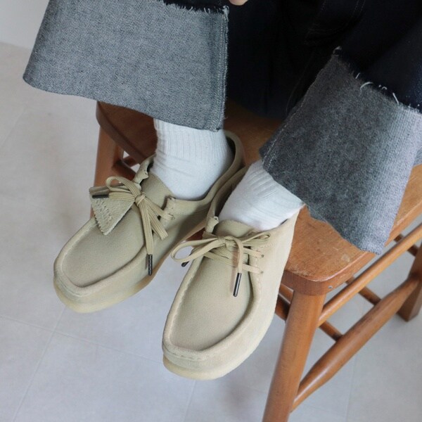 オ Clarks クラークス Wallabe ワラビー ベージュ CLARKS/クラークス