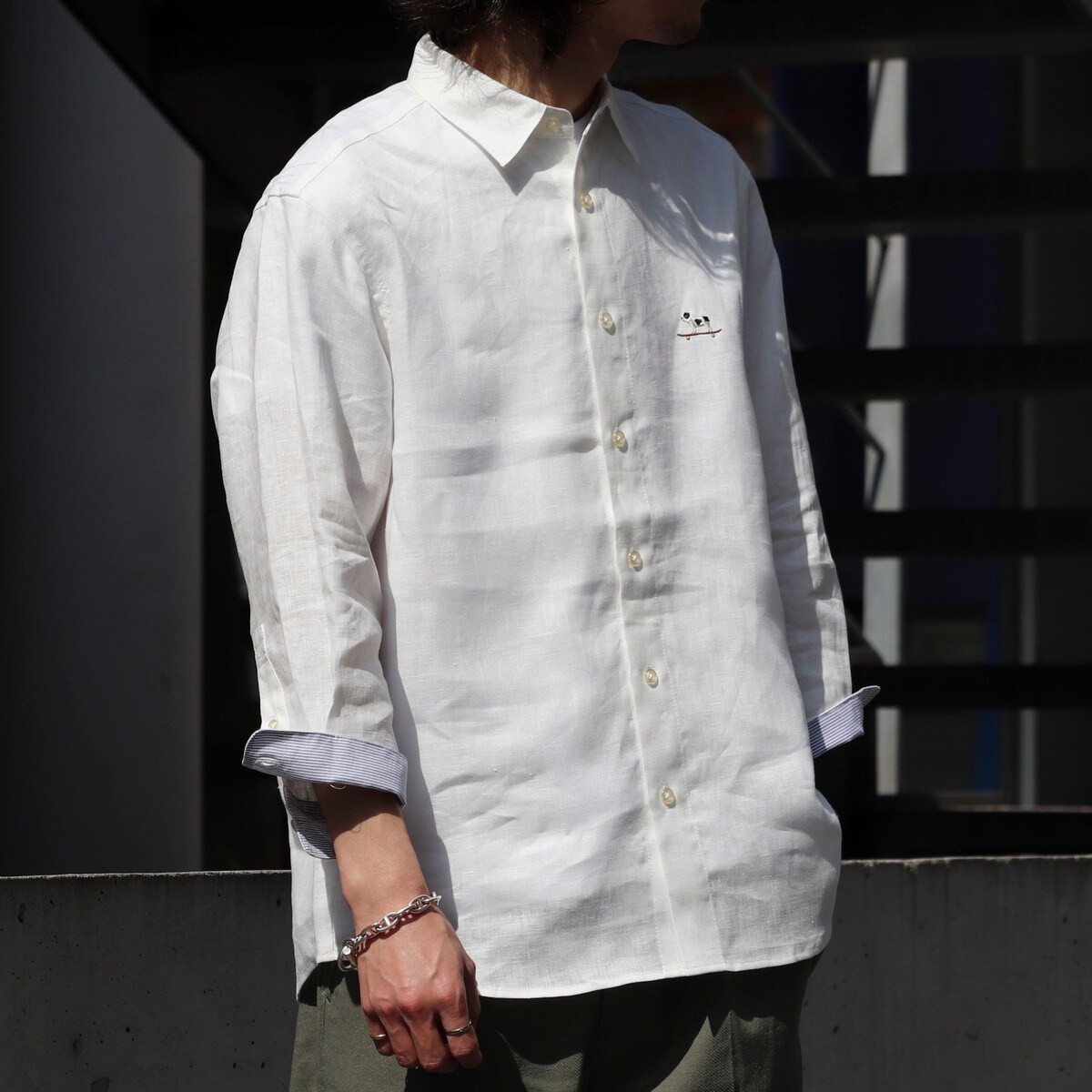FRAX リネン100%シャツ ブラウス L ボーダー 楽天市場】リネン ブラウス（サイズ（S/M/L）S）（レディース