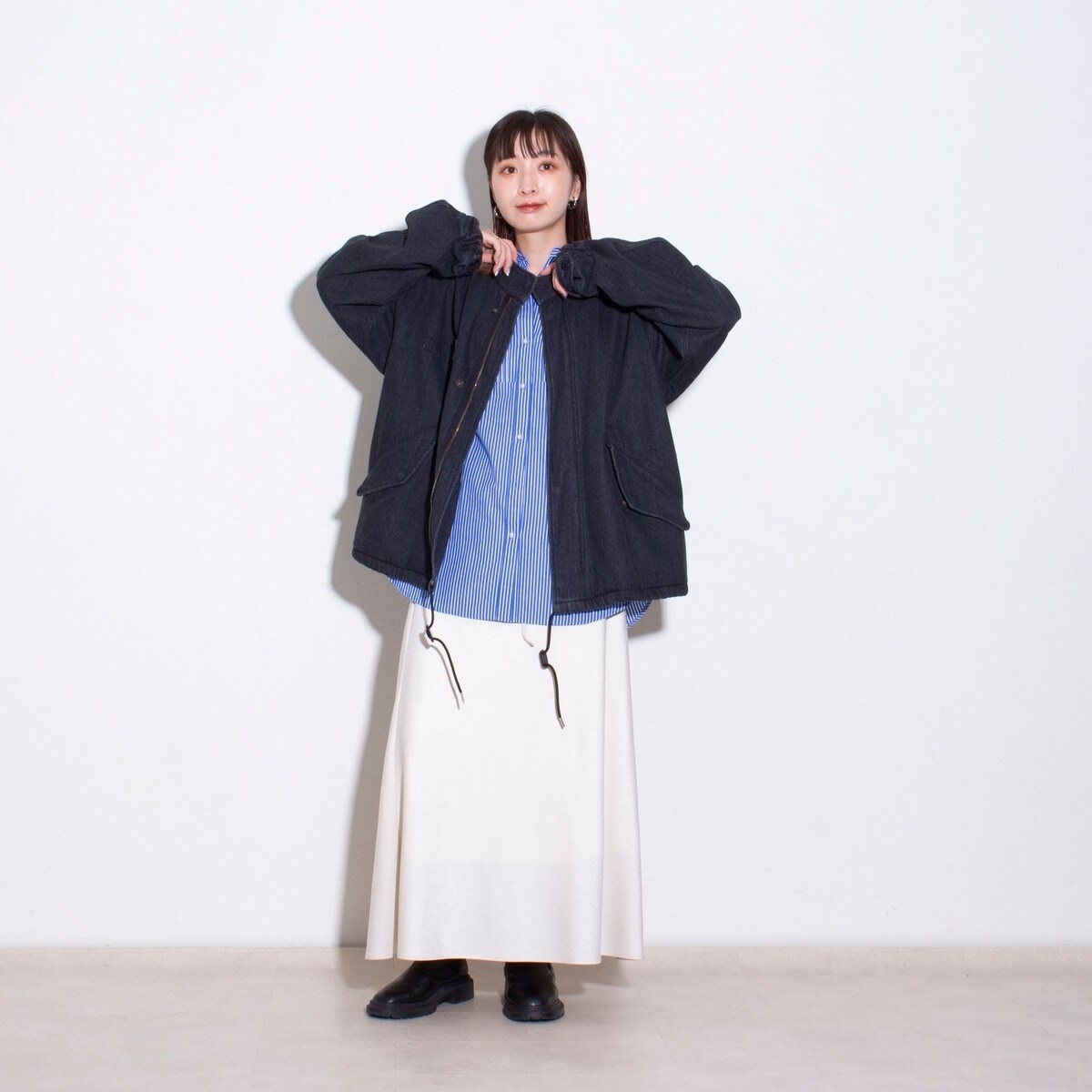 限定展開】denim ショートモッズコート M65 ミリタリーブルゾン デニム
