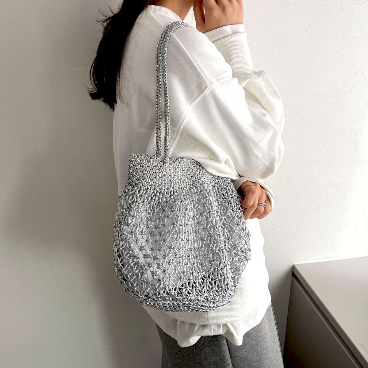 【The Bagmati】メタリックコードラウンドバッグ The Bagmati（ザバグマティ）の「【BAGMATI/バグマティ