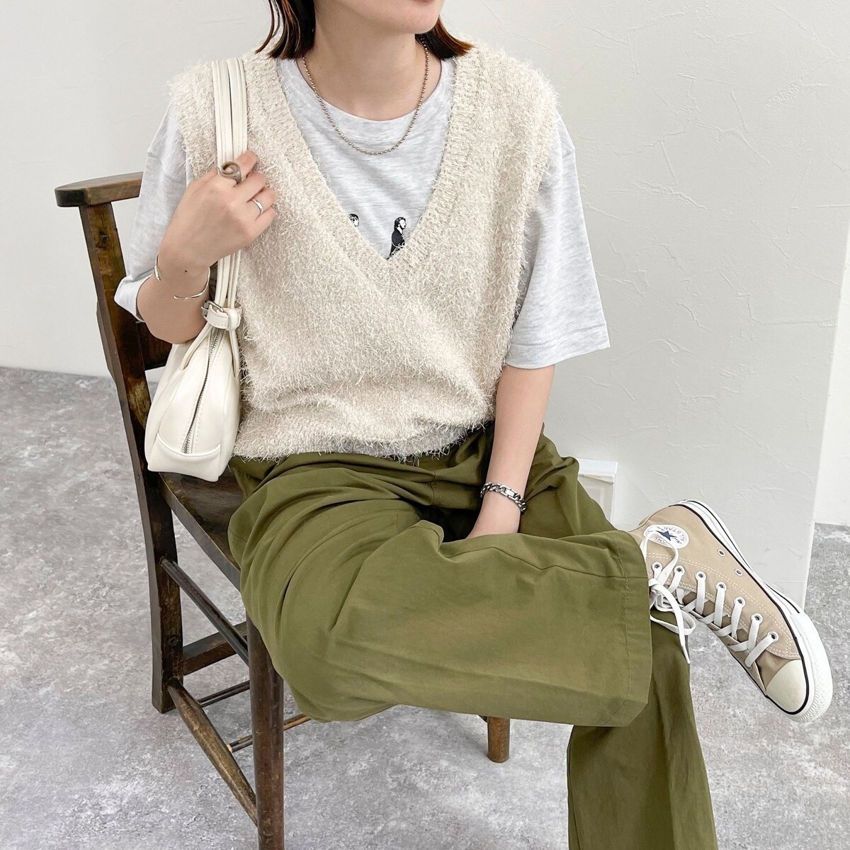 ◇fredy emue◇ポリフェザーニットベスト WEB限定カラーあり】ポリフェザーニットベスト | FREDY