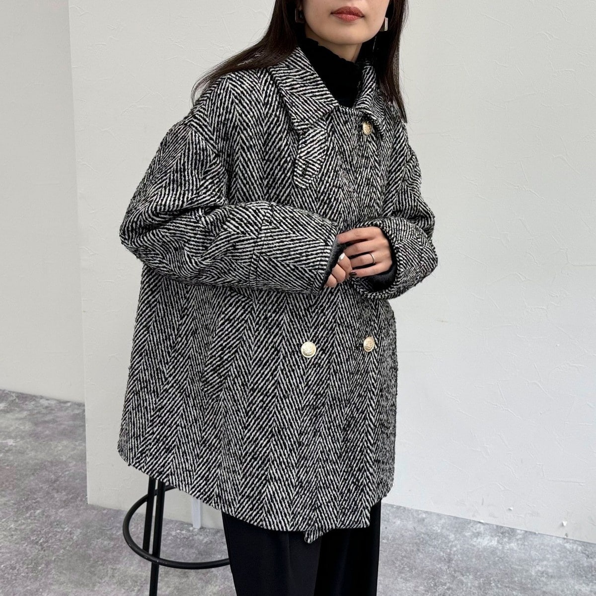 ツィードミドル丈Pコート | フレディ＆グロスター(FREDY&GLOSTER