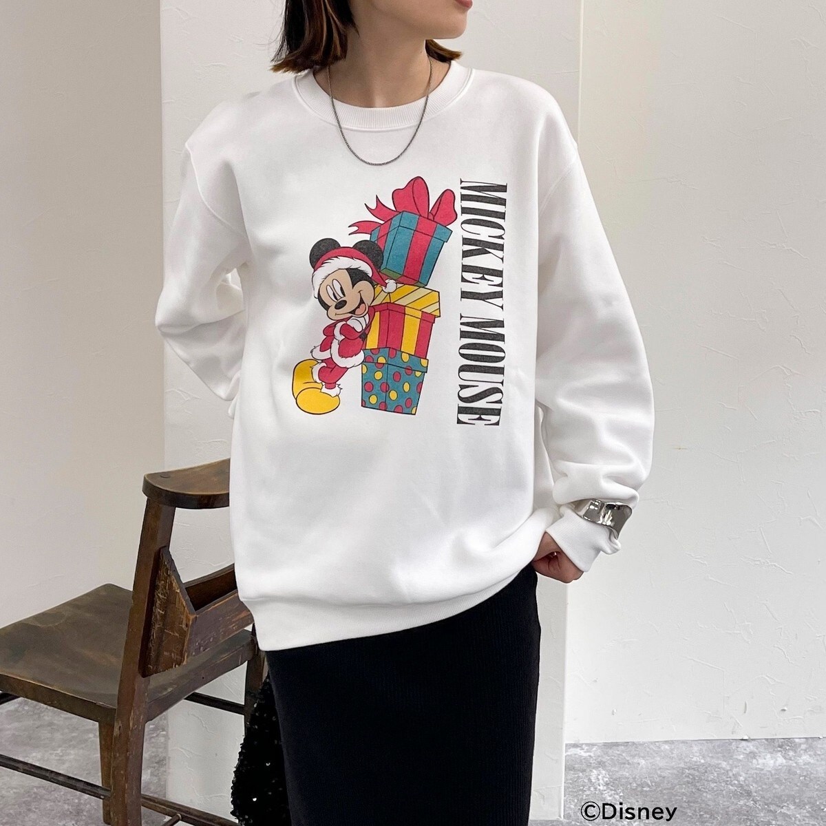 [100cm] Mickeyキョロキョロ♡クリスマススウェット WEB限定】【GOOD ROCK SPEED】クリスマス スウェット/ ミッキー