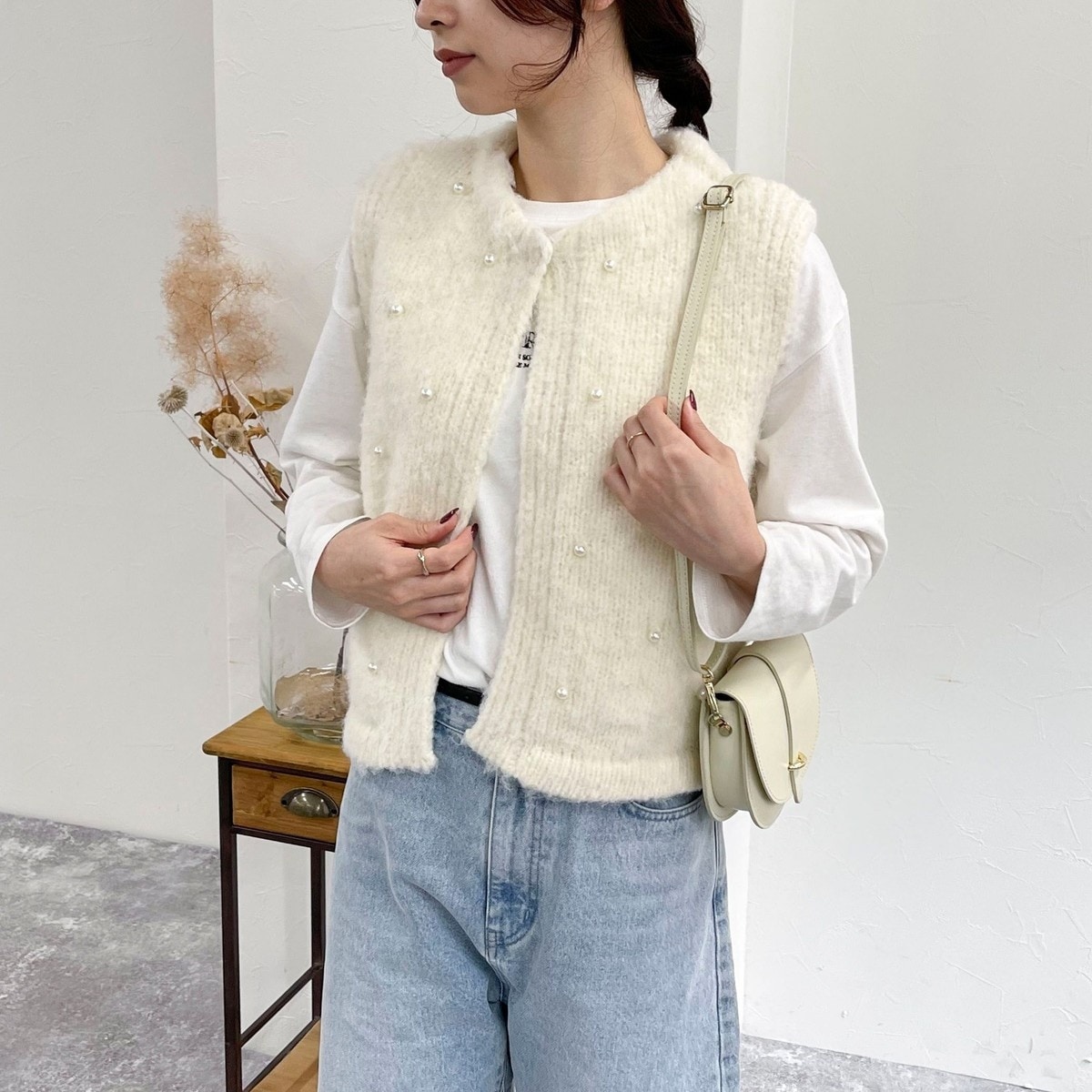 パール付きニットベスト | フレディ＆グロスター(FREDY&GLOSTER