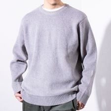 【GLOSTER/グロスター】カラーネップ プルオーバー クルーネックニット