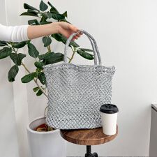 【The Bagmati】メタルコードメッシュ編みトートバッグ