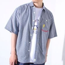 【FREDYMAC/フレディマック】ヒッコリーシャツ ショートスリーブ ストライプシャツ