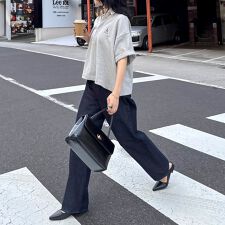 ワンポイント刺繍半袖ラガーシャツ