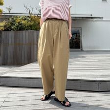 【GEVACO/ゲバコ】ギャザーテーパードパンツ