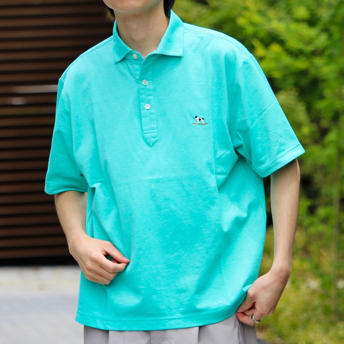 HENRIK VIBSKOV ポロシャツ グリーン系 HENRIK VIBSKOV - Field Shirt - Green - kitoit / kiik
