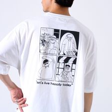 【FREDYMAC/フレディマック】度詰め天竺 オジサン刺繍&コミックTシャツ