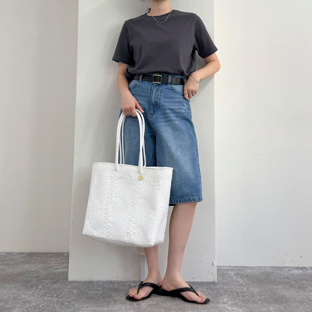 メルカドバック（Mサイズ）Letra MERCADO BAG - TAPETE - White (M