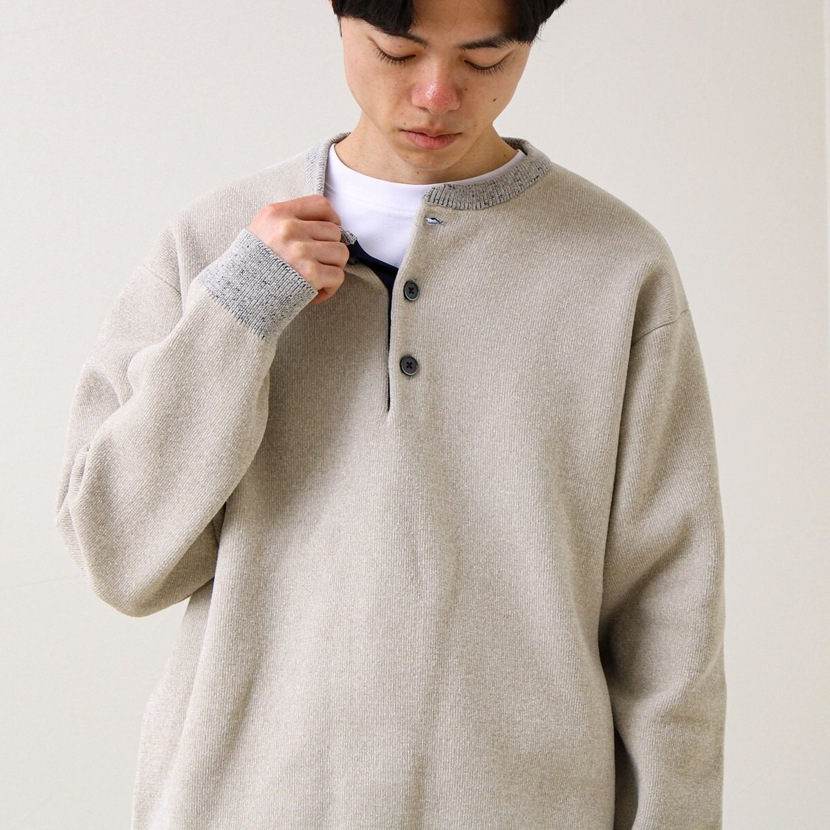 昨年人気アイテム再登場！チクチクしないニット】モールダブルフェイス