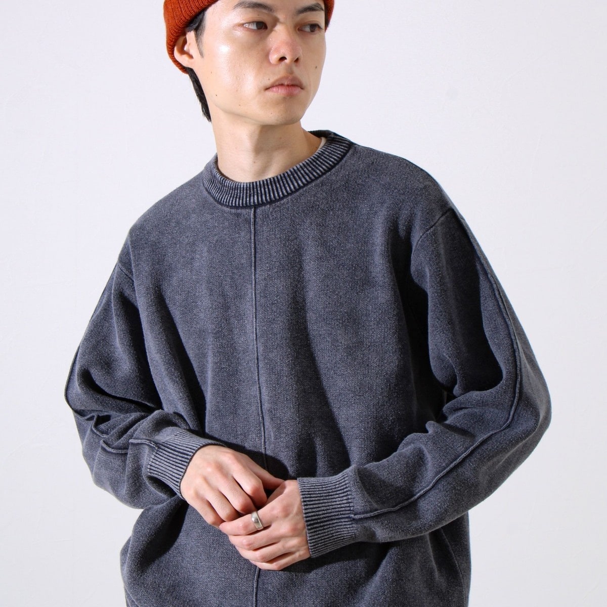 冬の大人レイヤードに】ネップハーフジッププルオーバー | グロスター