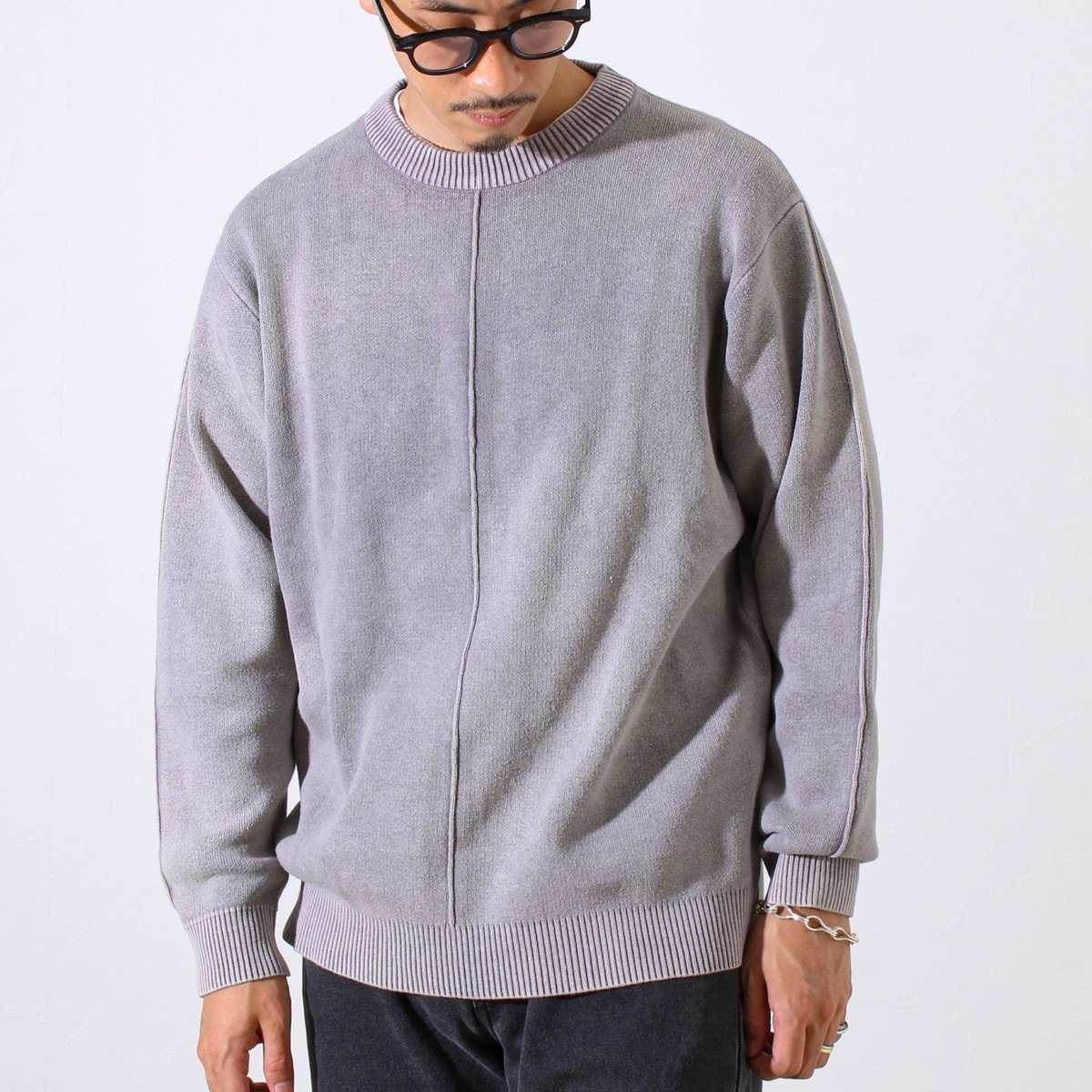 冬の大人レイヤードに】ネップハーフジッププルオーバー | グロスター