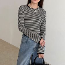 袖スリットリブニットプルオーバー