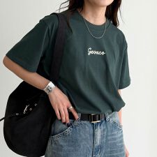 【GEVACO/ゲバコ】ワンポイントロゴチェーン刺繍半袖Tシャツ