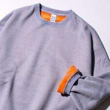 【DISCUS】UNISEX インレイ裏シャギーボンディング配色 クループルオーバー