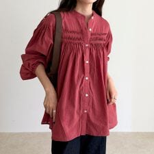 【GEVACO/ゲバコ】ピンタックブラウス