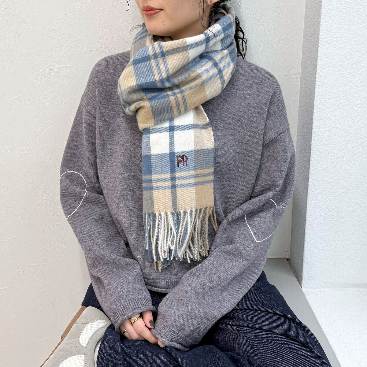 フレディエミュ（fredy emue）/【TWEED MILL/ツイードミル】ウールチェックストール48 TWEED MILL/ツイードミル】ウールチェックストール48 | フレディエミュ