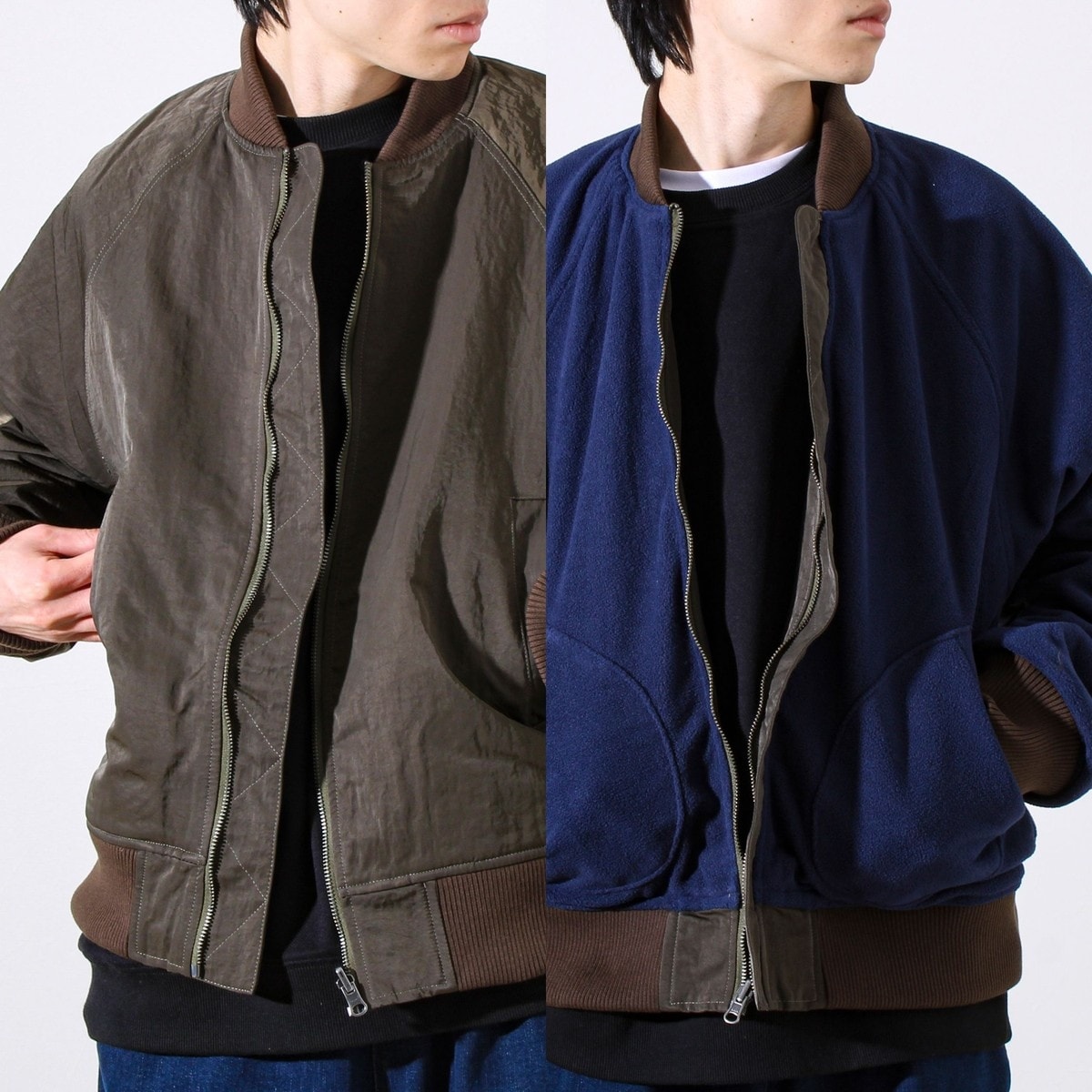 グロスター（GLOSTER）/【ナイロン×フリース】2WAY リバーシブルボンバージャケット MA−1 UNISEX ナイロン×フリース】2WAY リバーシブルボンバージャケット MA-1 UNISEX