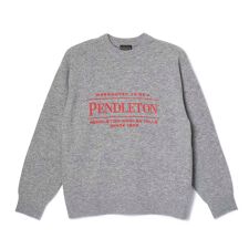 PENDLETON/ペンドルトン】 ロゴプリントクルーネックニット(7GG 