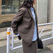 フレディエミュ(fredy emue)の《セットアップ対応》ツィードオーバージャケット