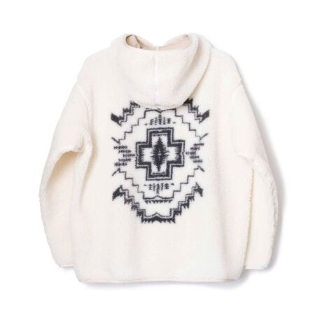 PENDLETON ホワイト フリース パーカー フーディージャケット Amazon 