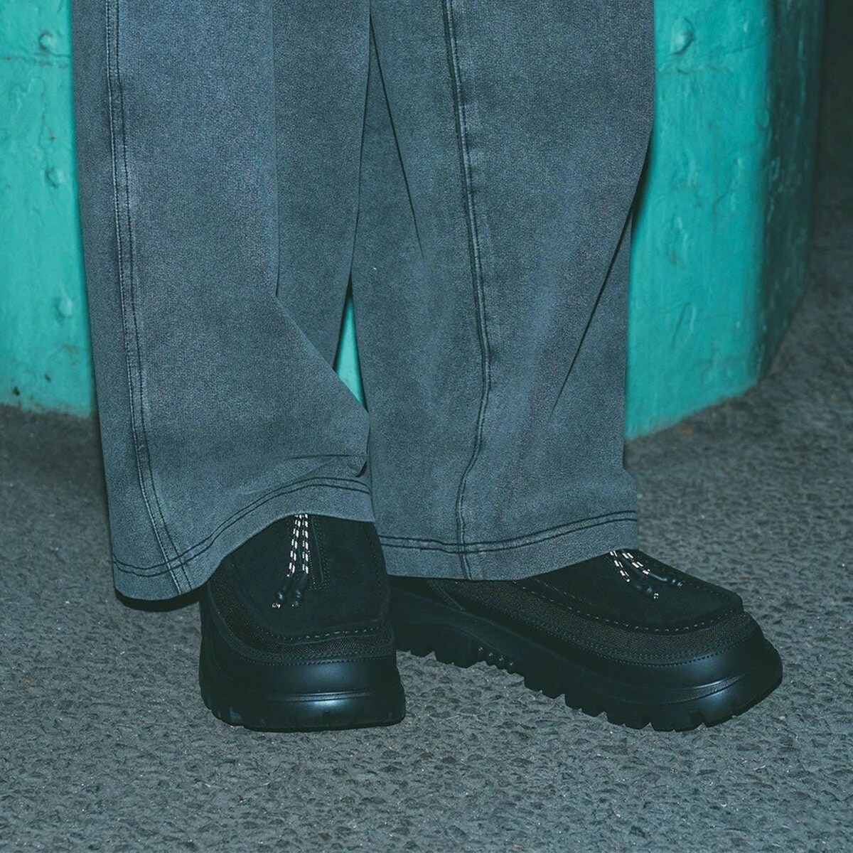 [}C]ySHAKA/VJzWbvJV~[ ZIP MOCCASIN MULE EX/OX^[iGLOSTERj ubN