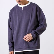 グロスター(GLOSTER)の【全方向杢ダンボール】フェイクキーネックロングスリーブ