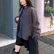 フレディエミュ(fredy emue)の《防風》ボアノーカラーブルゾン