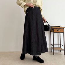 【GEVACO/ゲバコ】デニムプリーツスカート