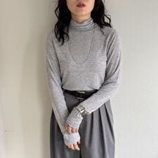 ウールブレンドシアータートルプルオーバー