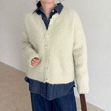 ふわふわ起毛ニットカーディガン