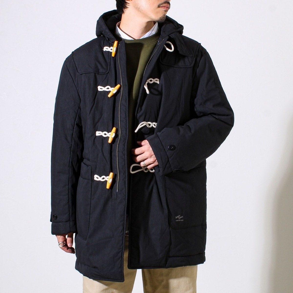 SHIPS: スーパー140'S メリノウール メルトン ダッフルコート 23FW