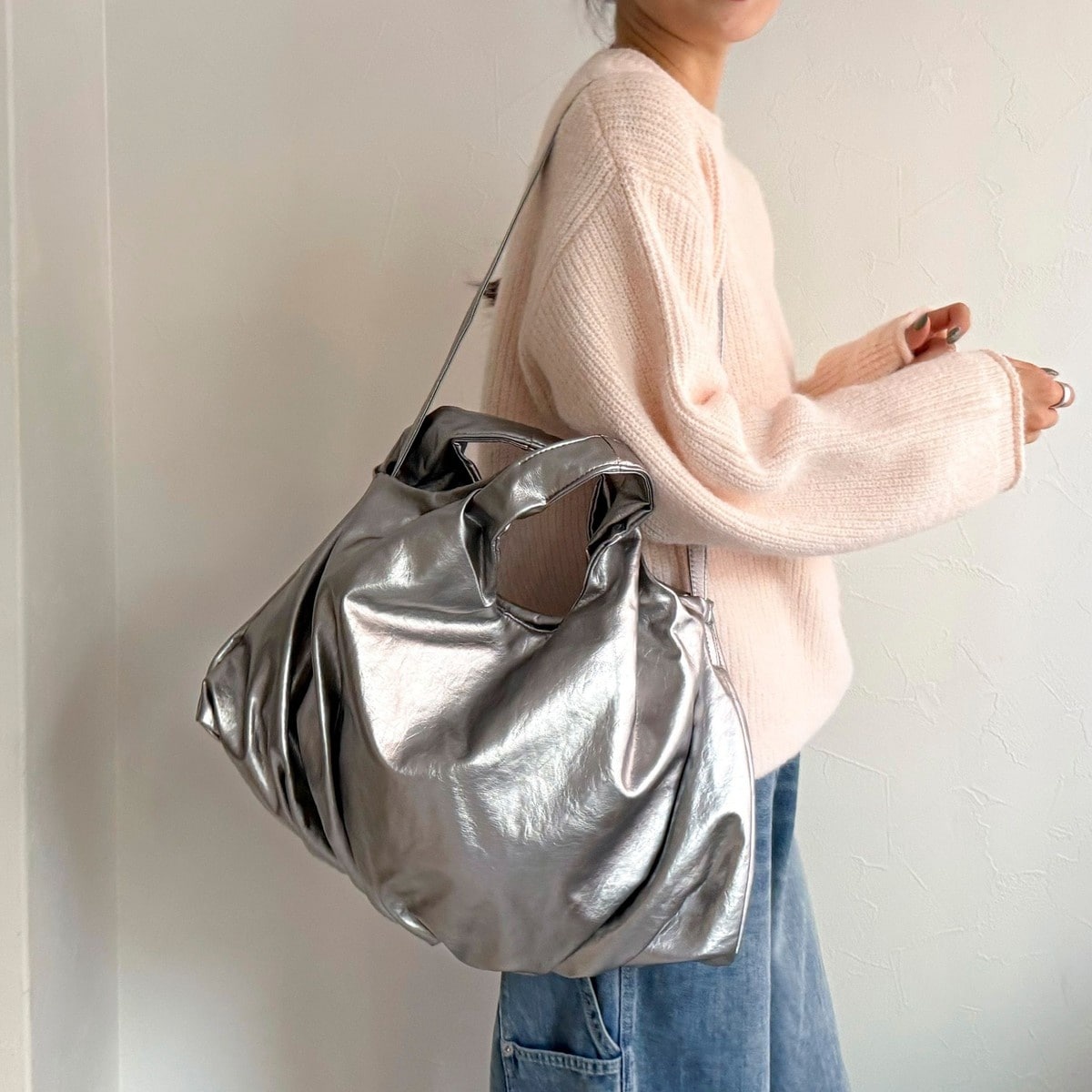 合皮バルーンバッグ