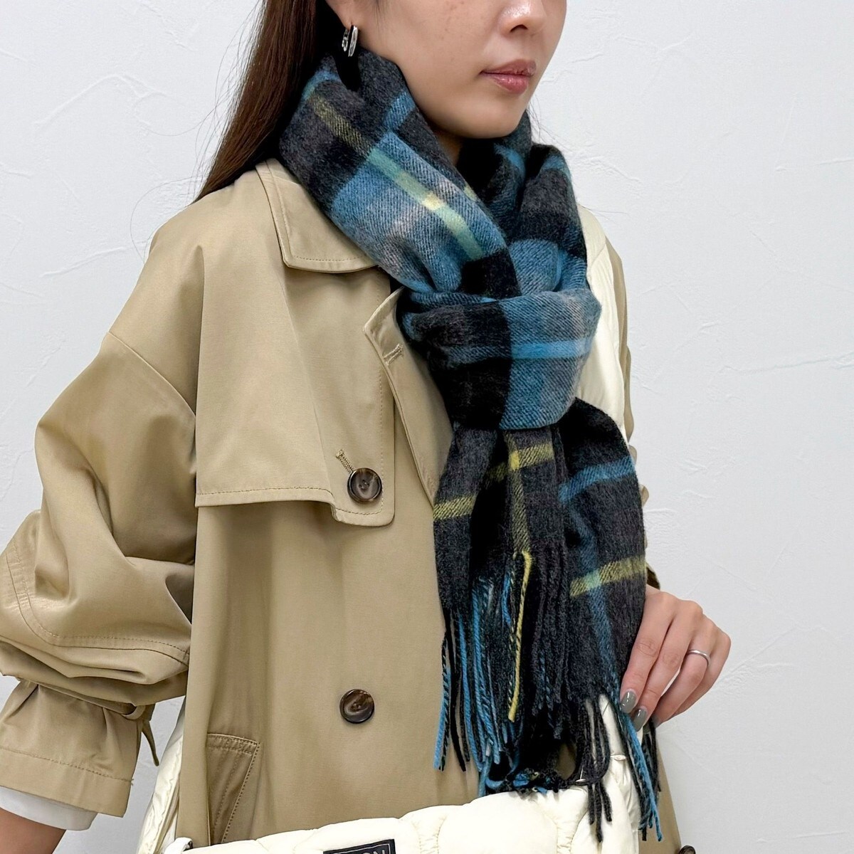 TWEED MILL/ツイードミル】ウールチェックストール48 | フレディエミュ