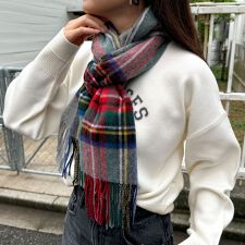 フレディエミュ(fredy emue)の【TWEED MILL/ツイードミル】ウールチェックストール48