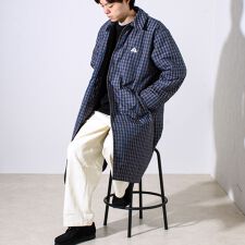 【GEVACO/ゲバコ】中綿ステンカラーロングコート